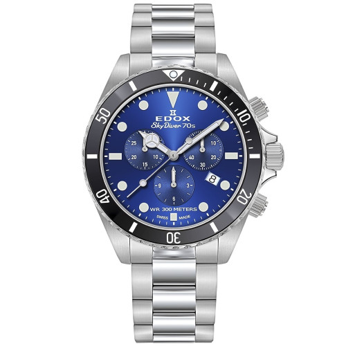 Часы Edox SkyDiver 70s Chronograph 10238 3NM BUI - купить в
